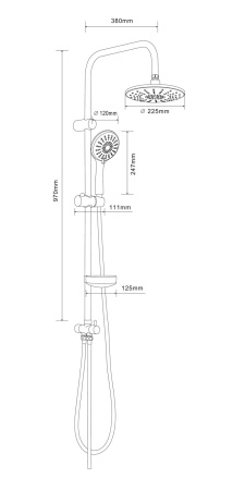 Душевая стойка Orange S06cr хром